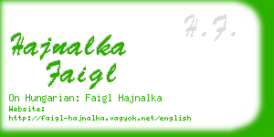 hajnalka faigl business card